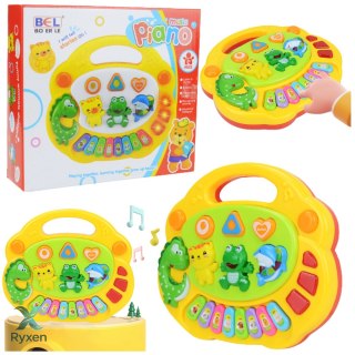 Pianinko Muzyczne Intarktywne Dla Dzieci Dźwięki Zwierząt Melodie LEAN TOYS