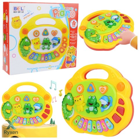 Pianinko Muzyczne Intarktywne Dla Dzieci Dźwięki Zwierząt Melodie LEAN TOYS