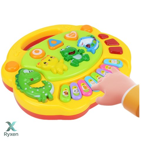 Pianinko Muzyczne Intarktywne Dla Dzieci Dźwięki Zwierząt Melodie LEAN TOYS