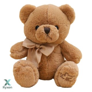Pluszowa Maskotka Przytulanka Duży Miś Z Kokardką Brązowy 40cm LEAN TOYS