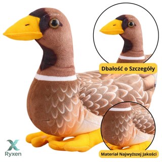 Pluszowa Maskotka Przytulanka Kaczka Brązowo Żółta 28cm LEAN TOYS