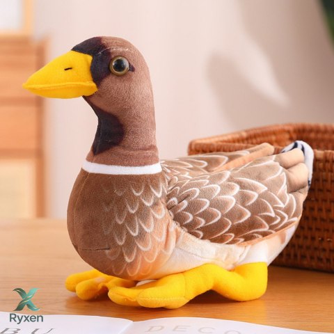 Pluszowa Maskotka Przytulanka Kaczka Brązowo Żółta 28cm LEAN TOYS