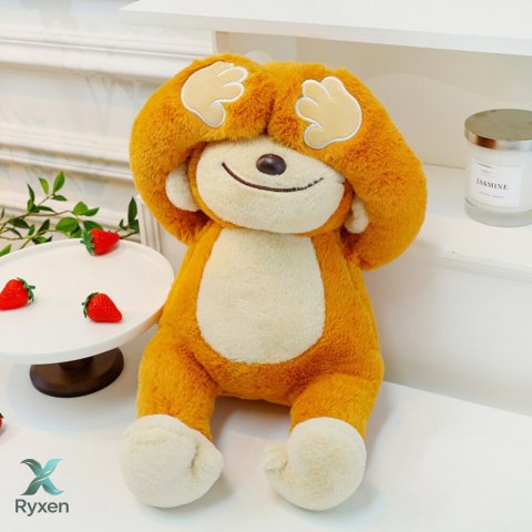 Pluszowa Maskotka Przytulanka Małpka Z Magnesami Brązowa 23cm LEAN TOYS