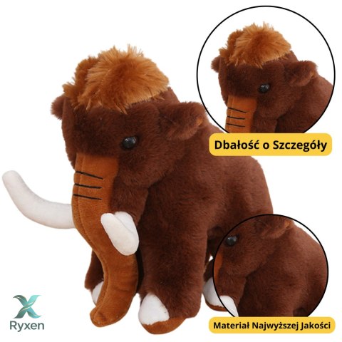 Pluszowa Maskotka Przytulanka Mamut Brązowy 20cm LEAN TOYS