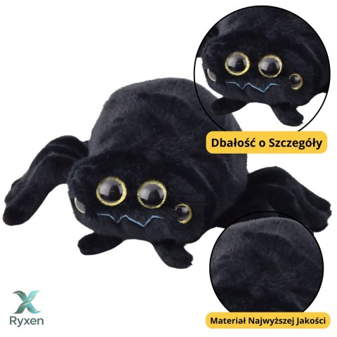 Pluszowa Maskotka Przytulanka Pająk Stawonóg Pajęczak Czarny 30cm LEAN TOYS
