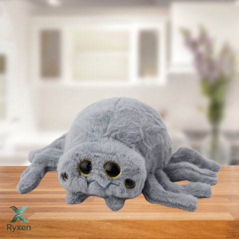 Pluszowa Maskotka Przytulanka Pająk Stawonóg Pajęczak Szary 30cm LEAN TOYS