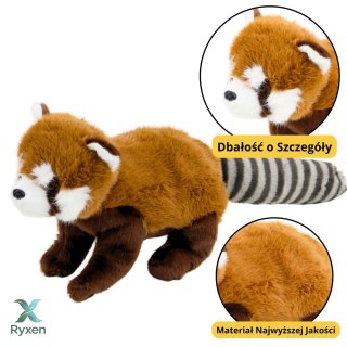 Pluszowa Maskotka Przytulanka Panda Czerwona 45cm LEAN TOYS