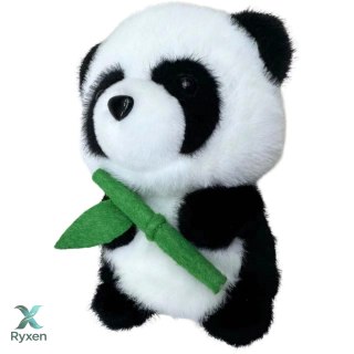 Pluszowa Maskotka Przytulanka Panda Z Bambusem 18cm LEAN TOYS