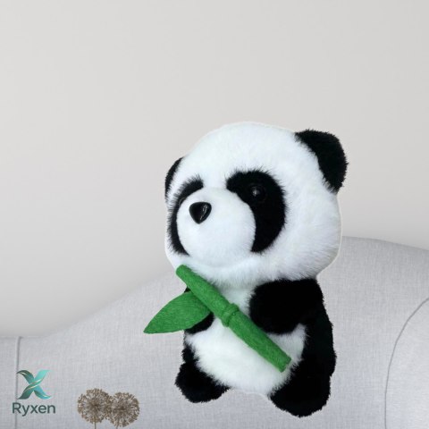 Pluszowa Maskotka Przytulanka Panda Z Bambusem 18cm LEAN TOYS
