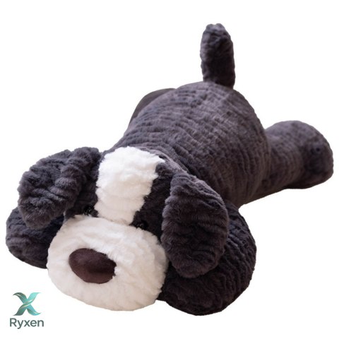 Pluszowa Maskotka Przytulanka Piesek Ciemnoszary 30cm LEAN TOYS