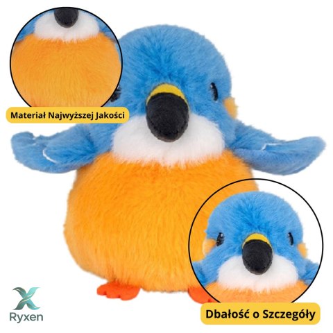Pluszowa Maskotka Przytulanka Ptak Niebiesko Pomarańczowy 12cm LEAN TOYS