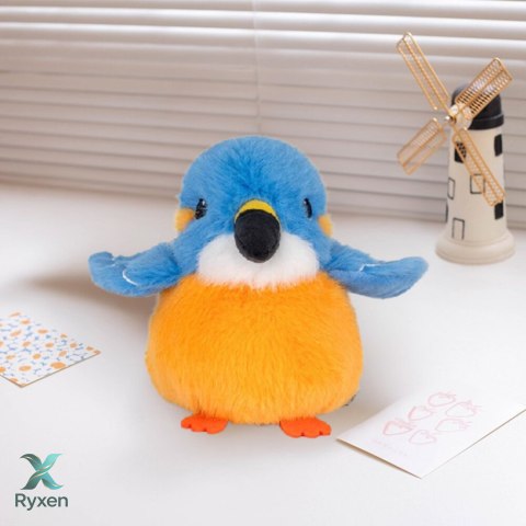 Pluszowa Maskotka Przytulanka Ptak Niebiesko Pomarańczowy 12cm LEAN TOYS