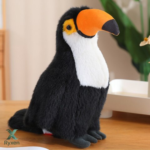 Pluszowa Maskotka Przytulanka Ptak Tukan Czarno Biały 30cm LEAN TOYS