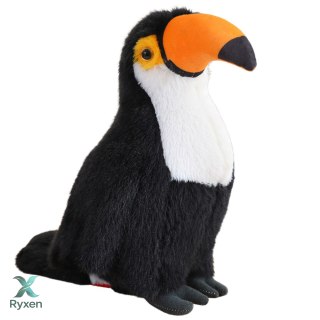 Pluszowa Maskotka Przytulanka Ptak Tukan Czarno Biały 30cm LEAN TOYS