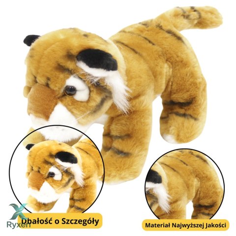 Pluszowa Maskotka Przytulanka Tygrys Kot Brązowy 25cm LEAN TOYS