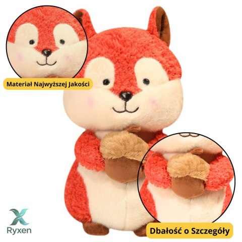 Pluszowa Maskotka Przytulanka Wiewiórka z Orzeszkiem 25cm LEAN TOYS