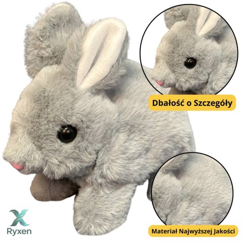 Pluszowa Maskotka Przytulanka Zając Królik Szary 18cm LEAN TOYS