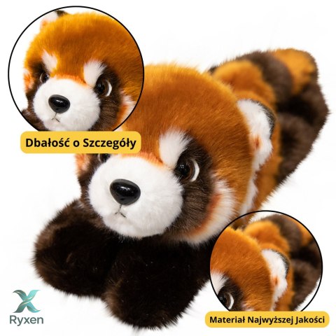 Pluszowa Panda Ruda Maskotka Brelok Kółko Karabińczyk 13cm LEAN TOYS
