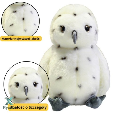 Pluszowa Sowa Ptak Pluszak Maskotka Przytulanka Biała 23cm LEAN TOYS