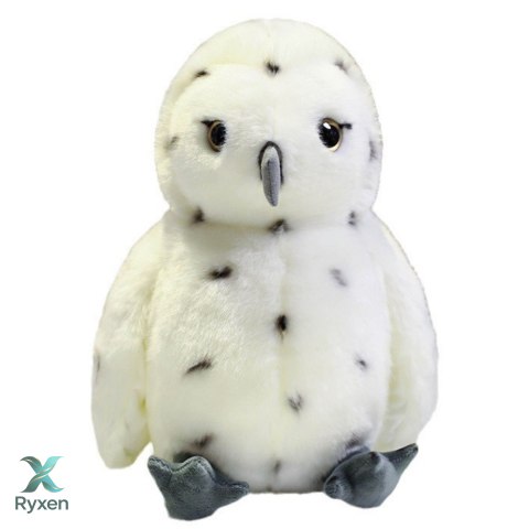 Pluszowa Sowa Ptak Pluszak Maskotka Przytulanka Biała 23cm LEAN TOYS