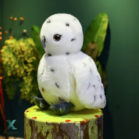 Pluszowa Sowa Ptak Pluszak Maskotka Przytulanka Biała 23cm LEAN TOYS