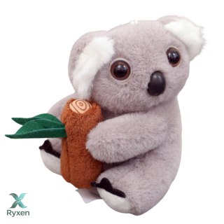 Pluszowy Brelok Koala z Gałęzią Szary Karabińczyk Złoty 12cm LEAN TOYS