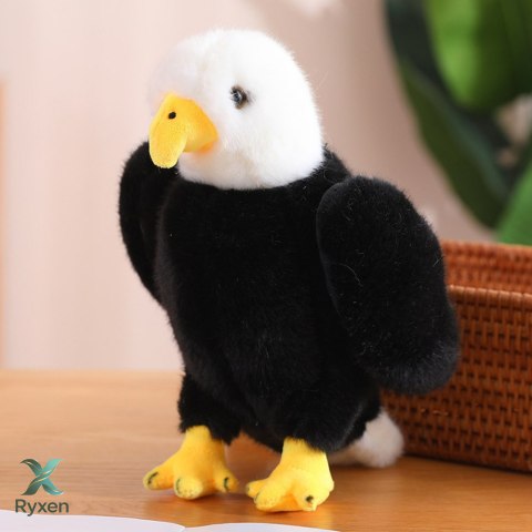 Pluszowy Orzeł Ptak Pluszak Maskotka Przytulanka Czarno Biały 25cm LEAN TOYS