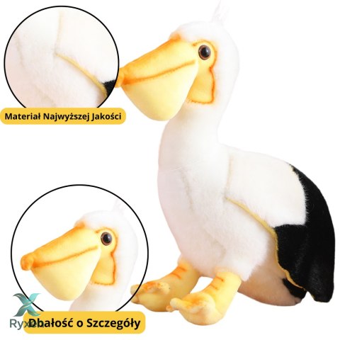 Pluszowy Pelikan Ptak Pluszak Maskotka Przytulanka 24cm LEAN TOYS