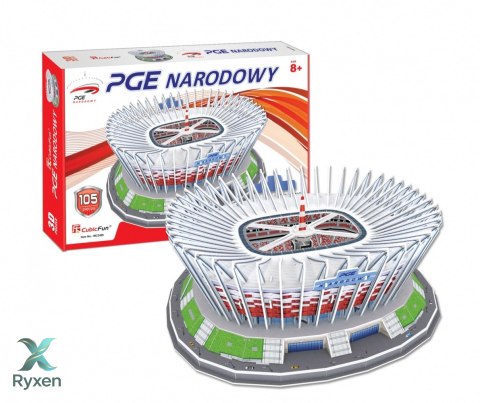 Puzzle 105 elementów 3d stadion pge narodowy CUBIC FUN
