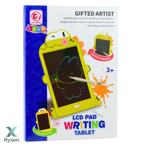 Tablica Do Rysowania Pisania LCD Rysik Dinozaur Zielona LEAN TOYS