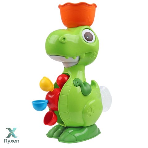 Zestaw Zabawek Do Kąpieli Dinozaur z Młynkiem Akcesoria 8el LEAN TOYS