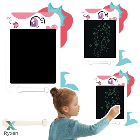 Znikopis Tablica Do Rysowania Pisania LCD Rysik Jednorożec Biała LEAN TOYS