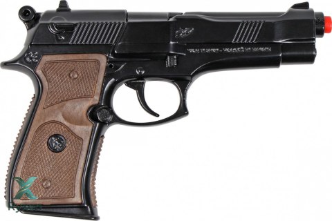 Gonher metalowy pistolet policyjny 8 naboi PULIO