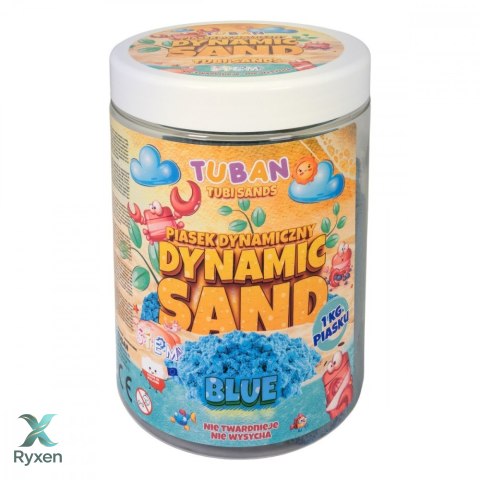 Piasek dynamiczny 1kg niebieski TUBAN