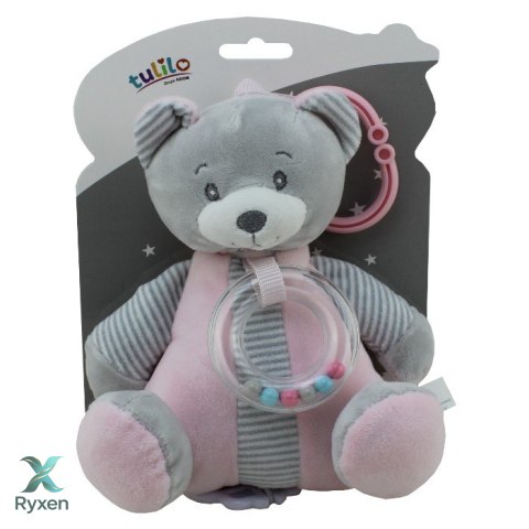 Pozytywka miś różowy 18 cm TULILO