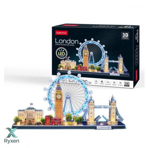 Puzzle 3d city line - londyn led CUBIC FUN