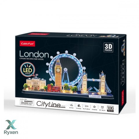 Puzzle 3d city line - londyn led CUBIC FUN