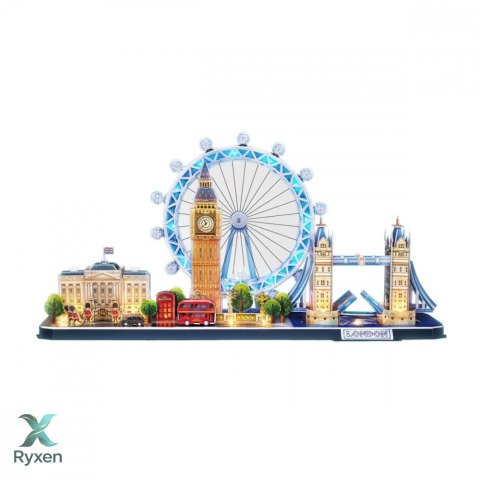 Puzzle 3d city line - londyn led CUBIC FUN