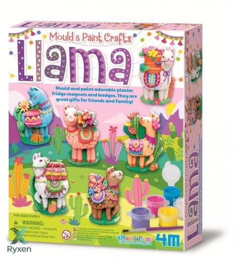 Zestaw kreatywny odlewy gipsowe - lama 4M