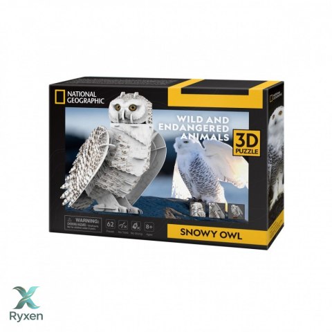 Puzzle 3d puchacz śnieżny CUBIC FUN