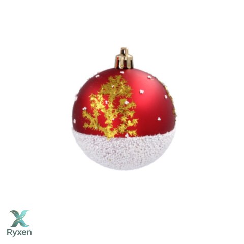 Bombki choinkowe 7cm kpl 6 szt CZERWONE W2 Chomik