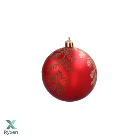 Bombki choinkowe 8cm kpl 6 szt CZERWONE W3 Chomik