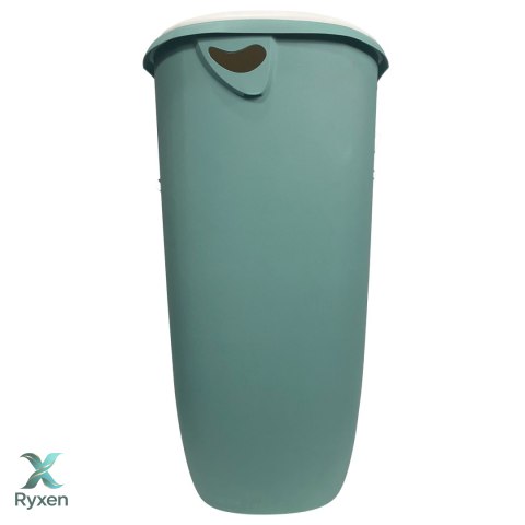 Kosz na pranie FLORA z pokrywą 40L ZIELONY EUKALIPTUS Kamai EDA