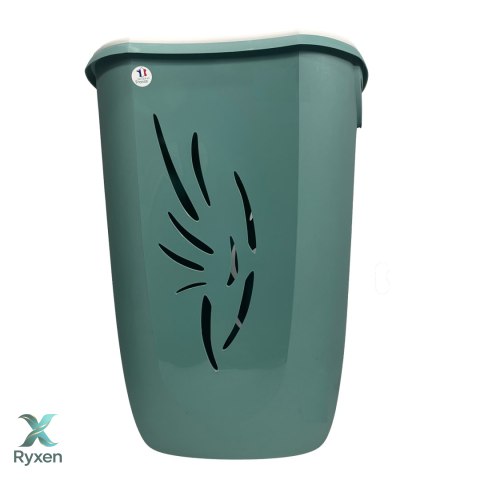 Kosz na pranie FLORA z pokrywą 40L ZIELONY EUKALIPTUS Kamai EDA