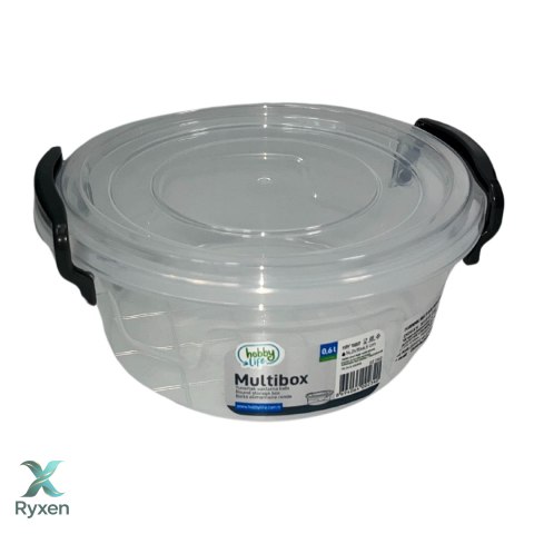 Pojemnik plastikowy 600ml OKRĄGŁY MULTI BOX z pokrywką Chomik
