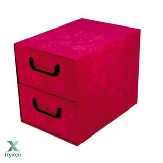 Pudełko kartonowe 2 szuflady pionowe BAROKOWE KWIATY AMARYNT Aroma Smak