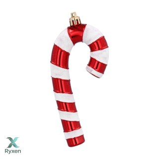Zawieszki "CUKIERKOWA LASKA" 13cm - Komplet 4 szt. - Kolor: BOŻONARODZENIOWA CZERWIEŃ Kamai Christmas Decorations
