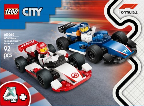 Klocki city 60464 f1 bolidy williams racing i haas f1 LEGO