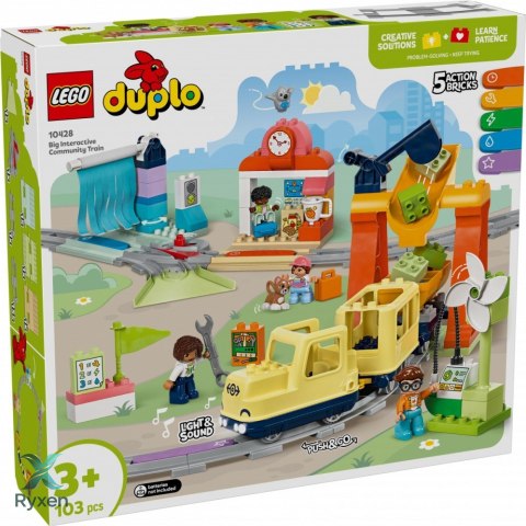 Klocki duplo 10428 duży interaktywny pociąg miejski LEGO