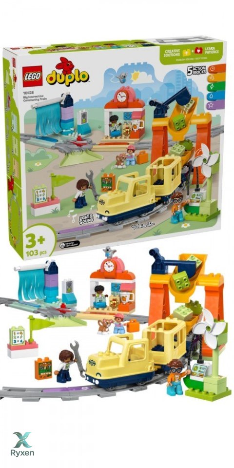 Klocki duplo 10428 duży interaktywny pociąg miejski LEGO